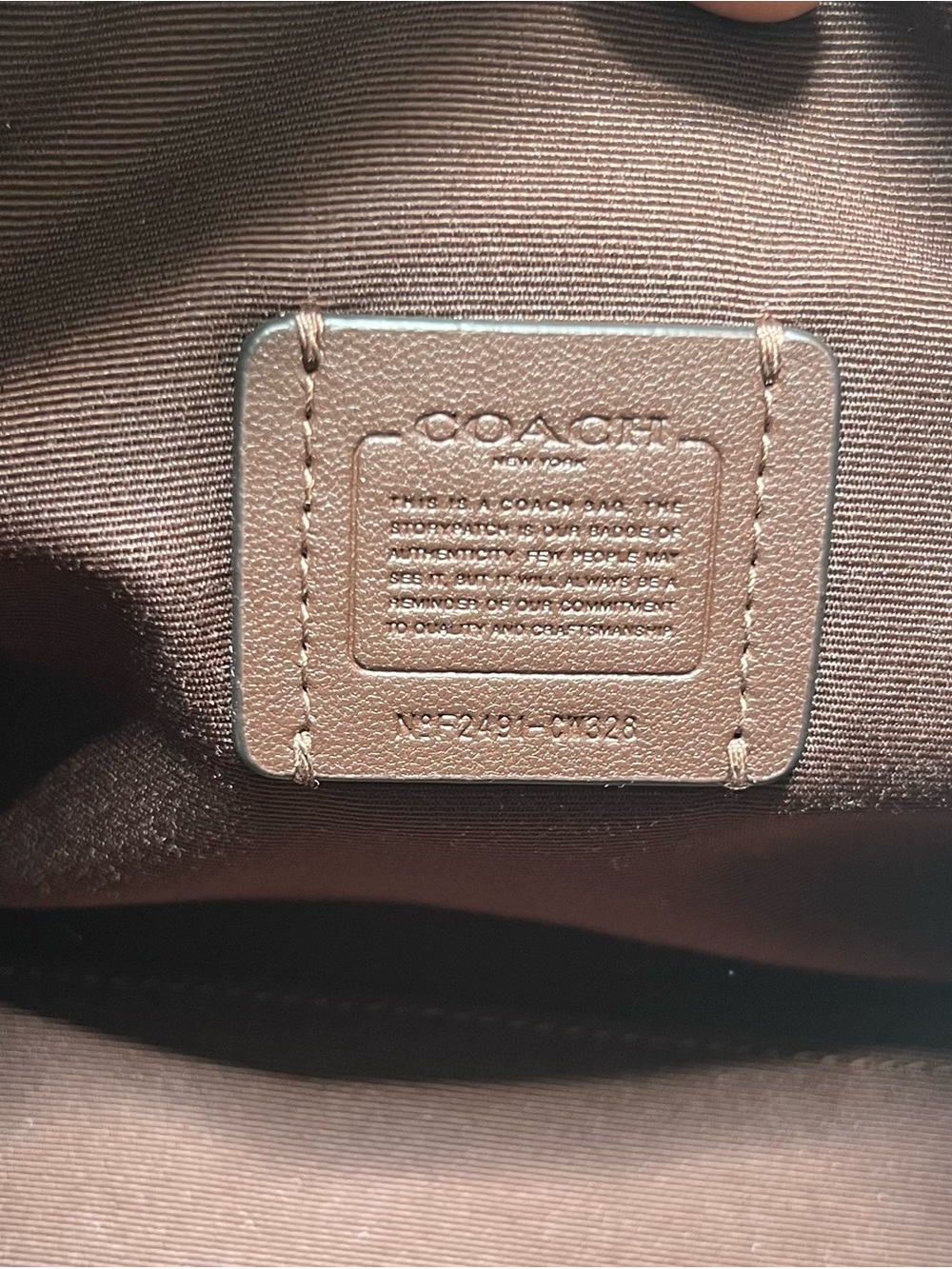 Coach Mini Rowan Maple Color with Silver Hardware - Picture 8 of 9